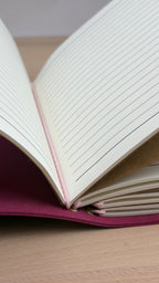 A5 Echtleder Journal Cover | Magenta