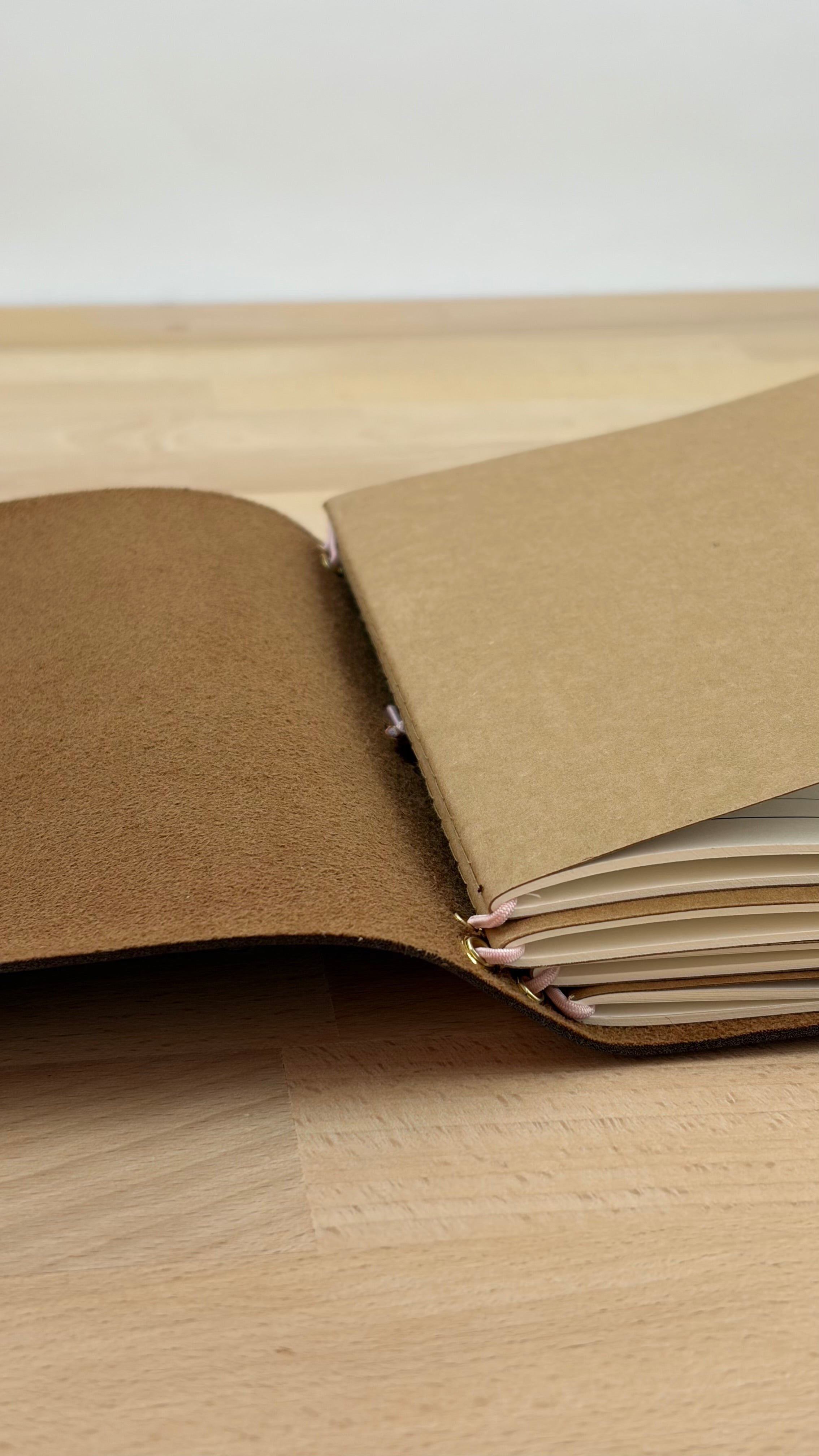 A5 Kunstleder Journal Cover | Dunkelbraun