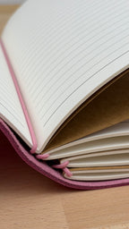 A5 Echtleder Journal Cover | Pink