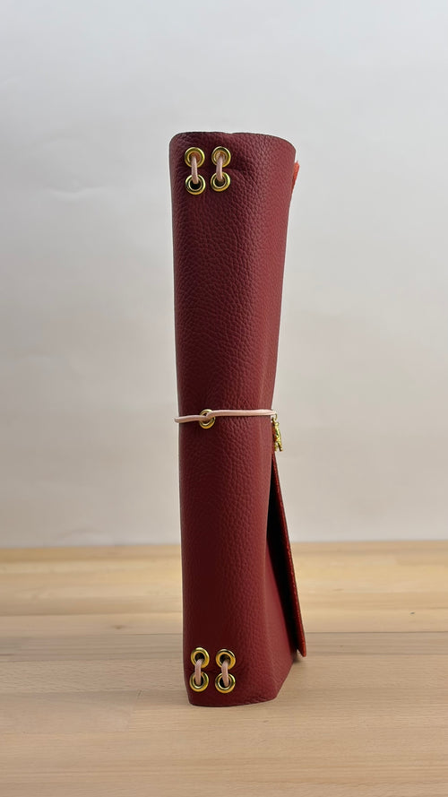 A5 Echtleder Journal Cover | Hellrot