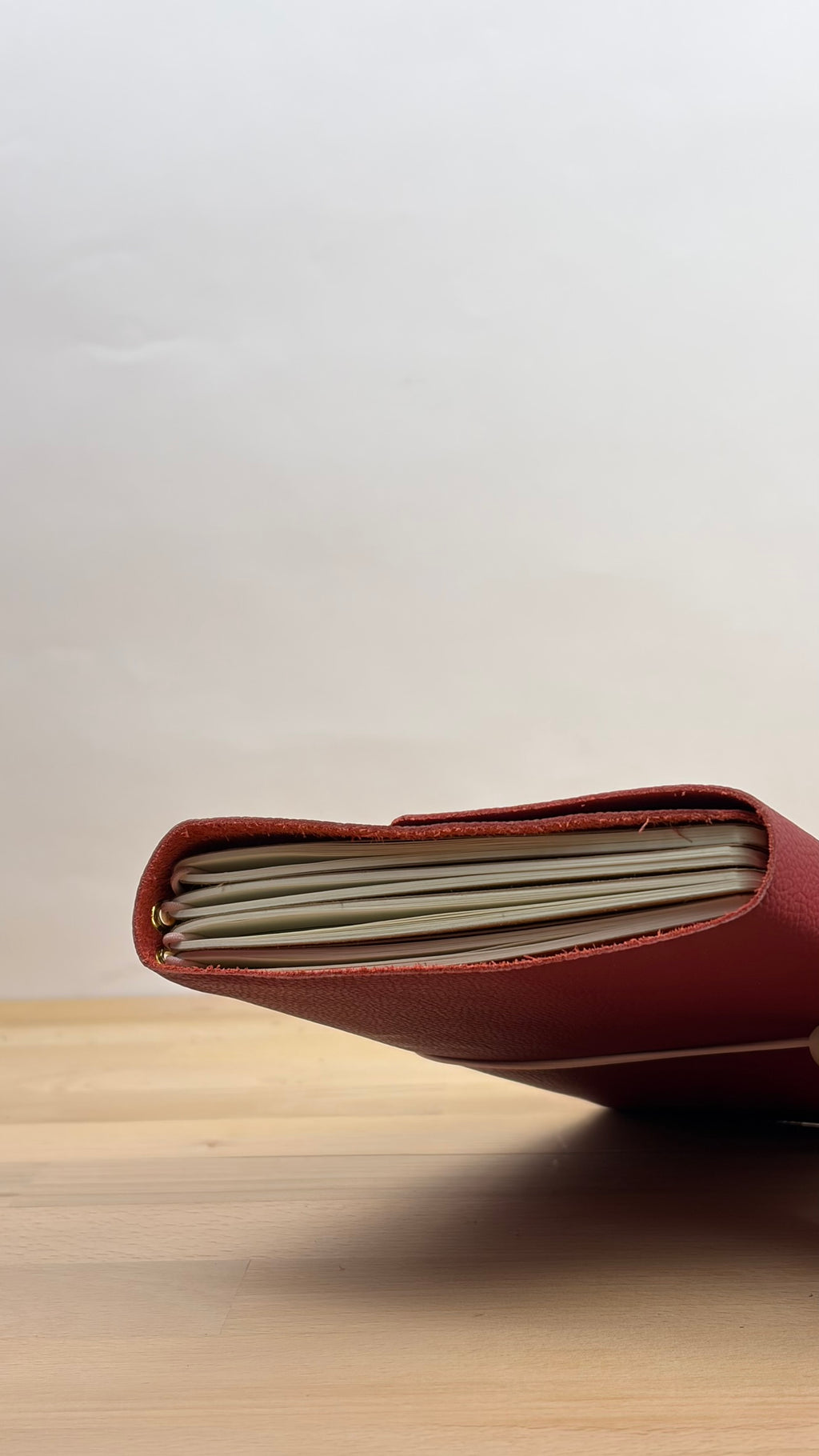 A5 Echtleder Journal Cover | Hellrot