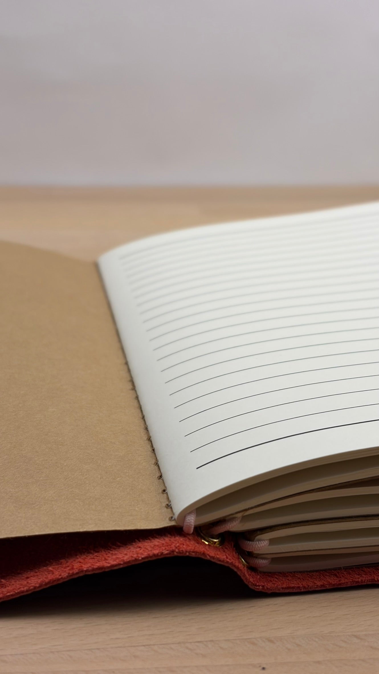 A5 Echtleder Journal Cover | Hellrot