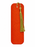Lesezeichen Echtleder | Orange