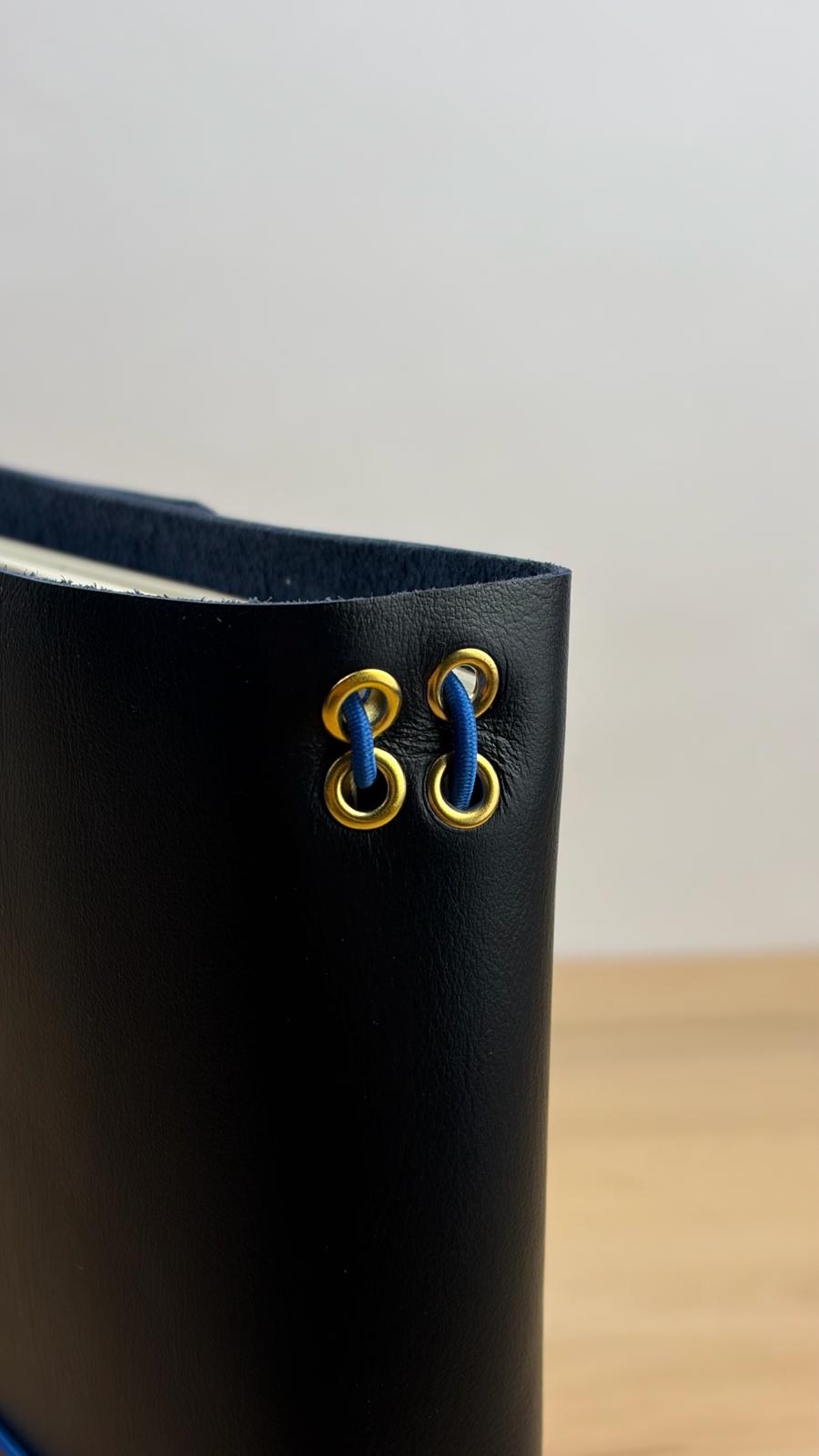A5 Echtleder Journal Cover | Dunkelblau