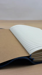 A5 Echtleder Journal Cover | Dunkelblau