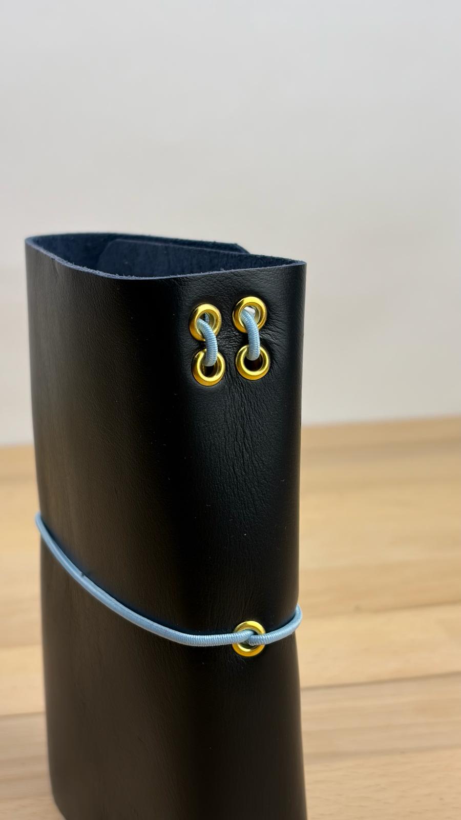 A6 Echtleder Journal Cover | Dunkelblau