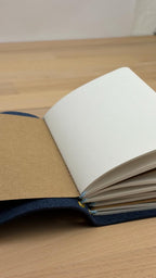 A6 Echtleder Journal Cover | Dunkelblau