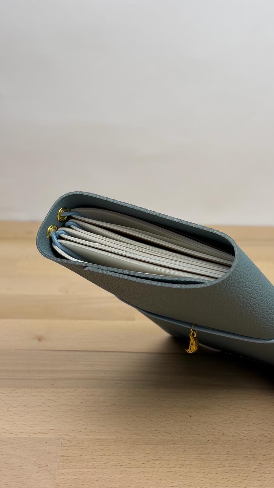 A6 Kunstleder Journal Cover | Hellblau