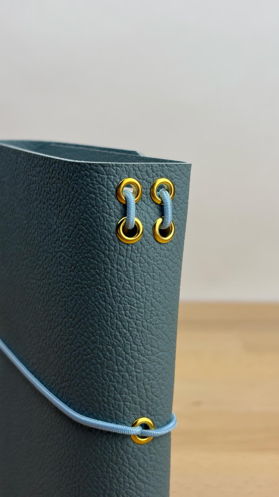 A6 Kunstleder Journal Cover | Hellblau