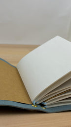A6 Kunstleder Journal Cover | Hellblau