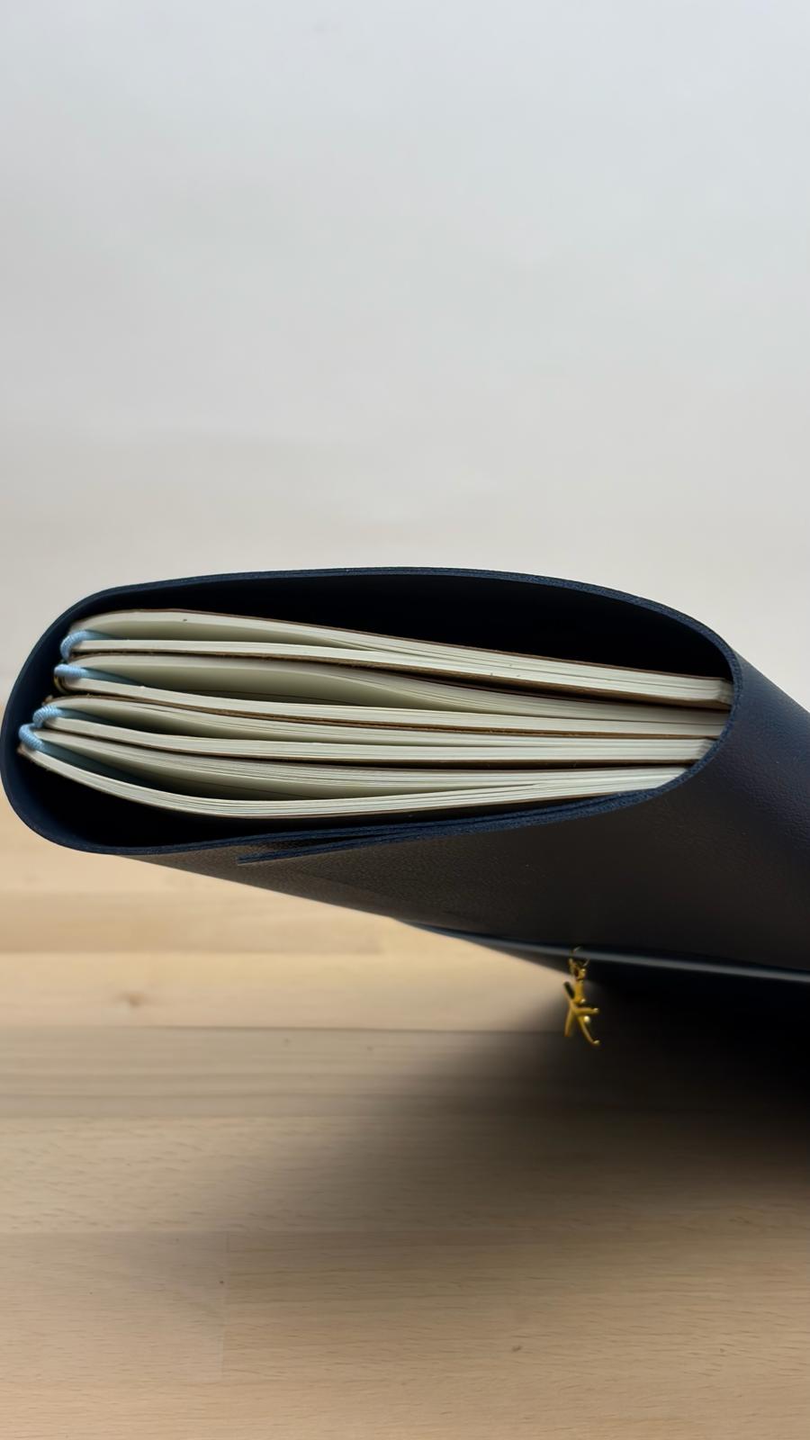 A5 Kunstleder Journal Cover | Dunkelblau
