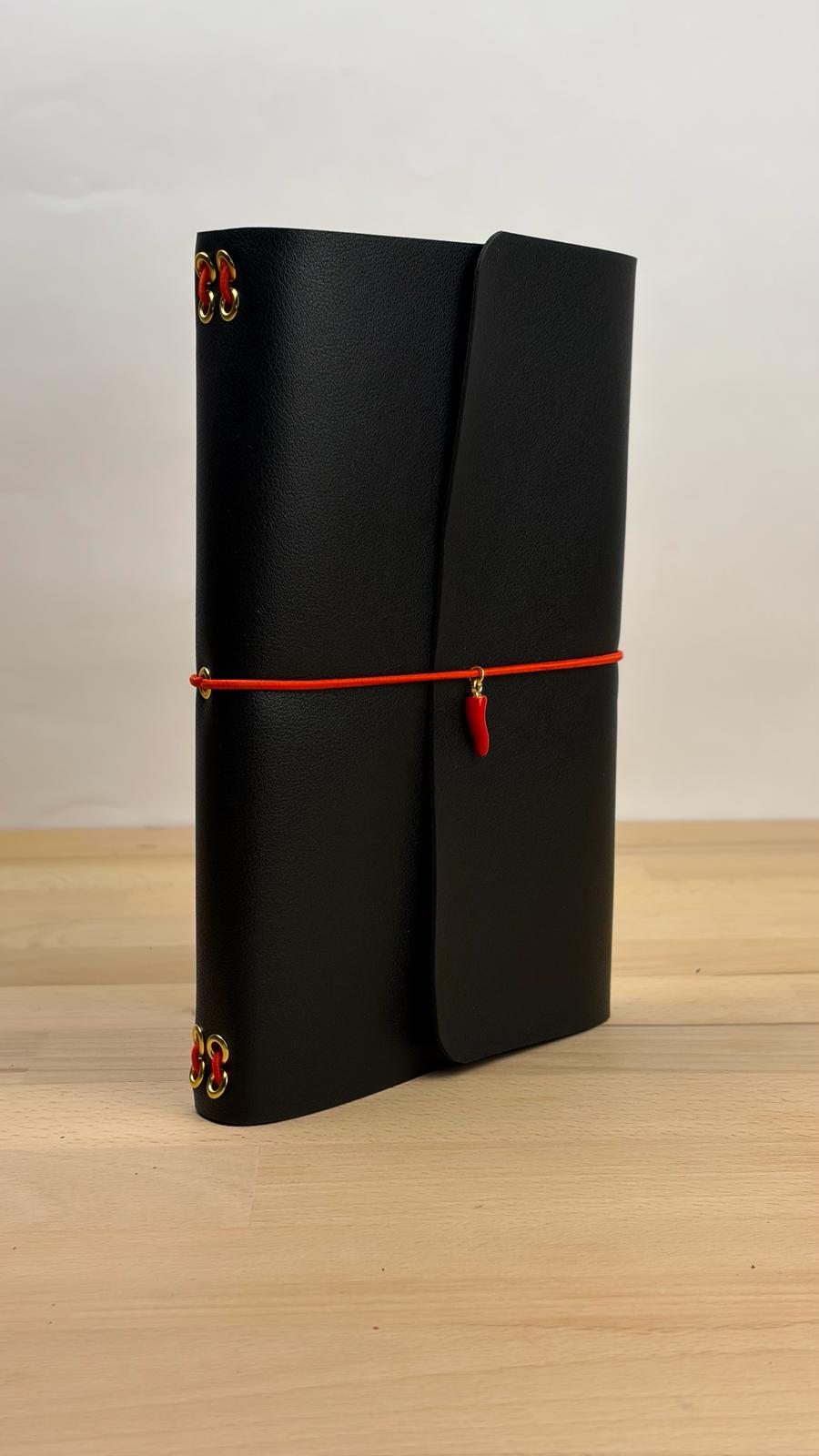 A5 Kunstleder Journal Cover | Schwarz