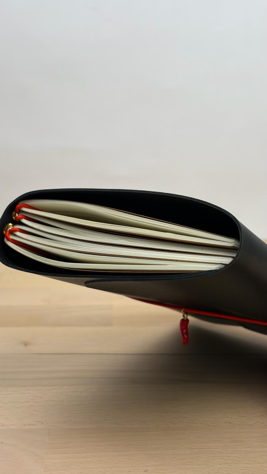 A5 Kunstleder Journal Cover | Schwarz