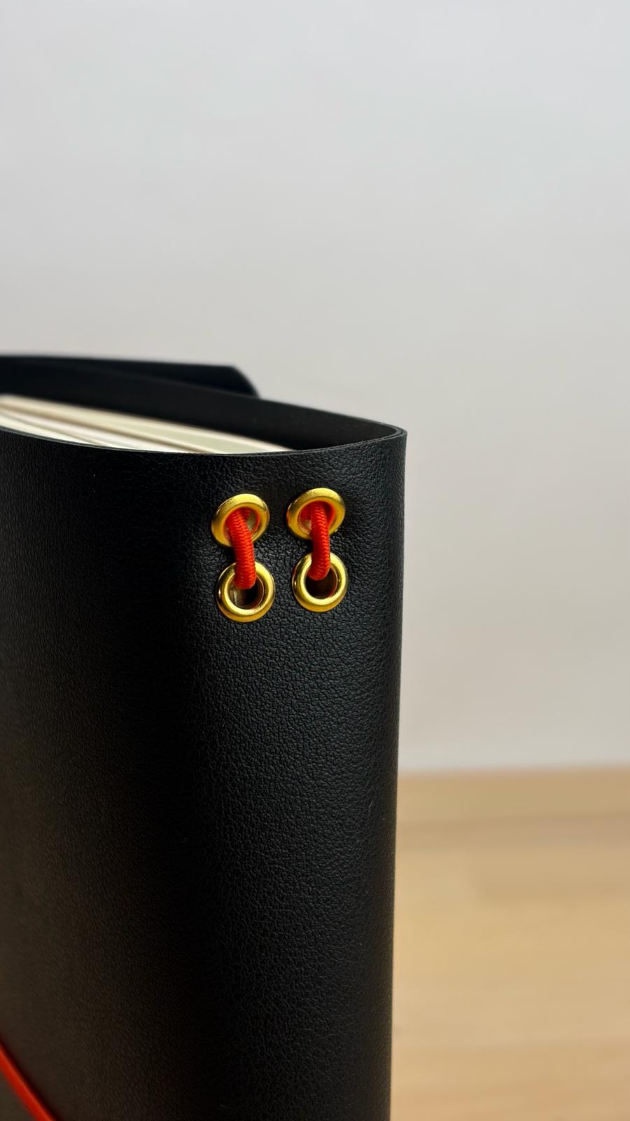 A5 Kunstleder Journal Cover | Schwarz