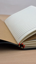 A5 Kunstleder Journal Cover | Schwarz