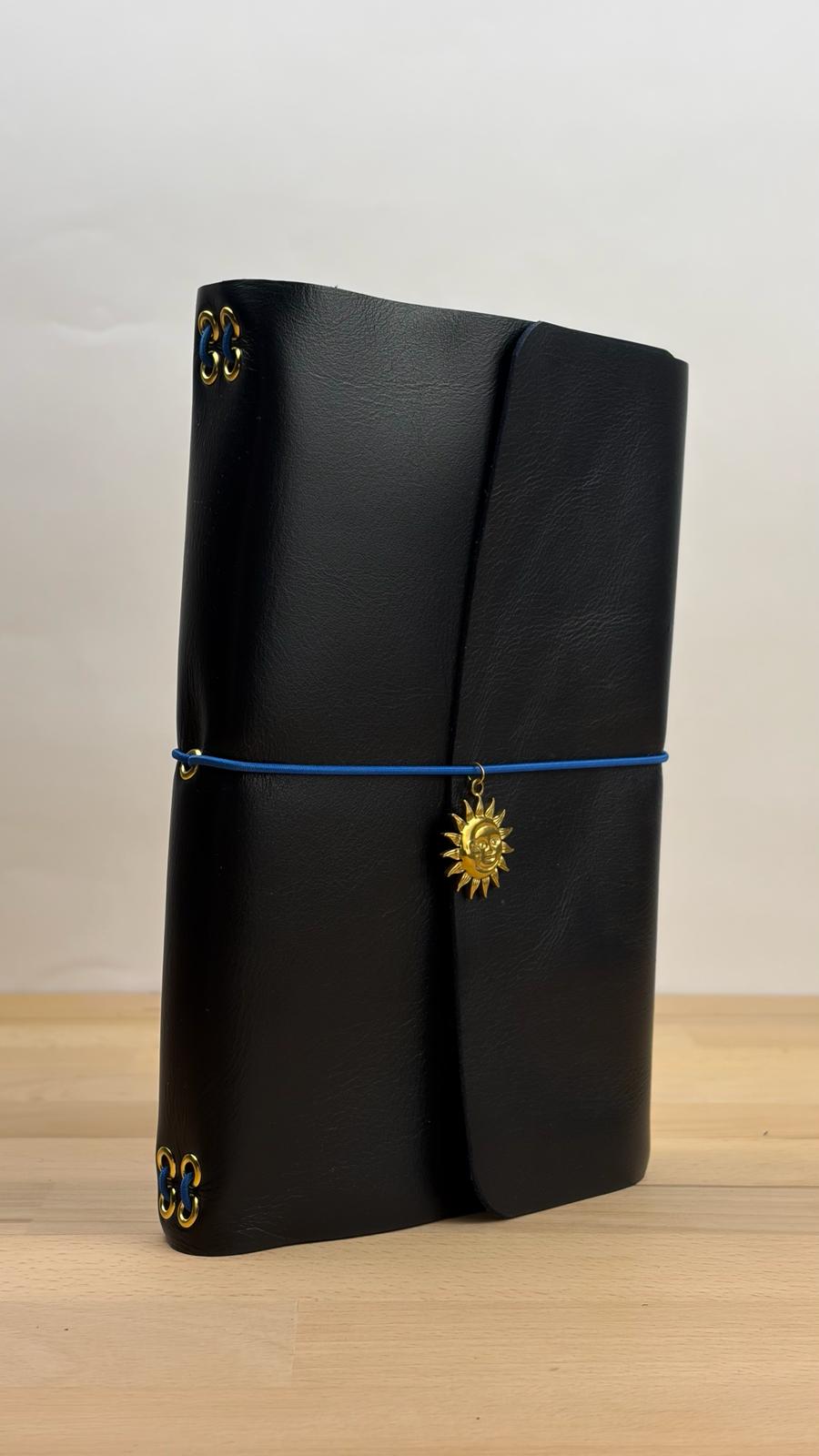 A5 Echtleder Journal Cover | Dunkelblau