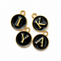 Charm | Buchstaben | Gold-Schwarz