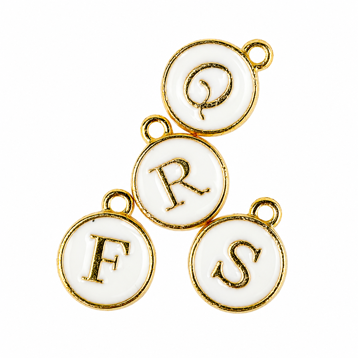 Charm | Buchstaben | Gold-Weiß